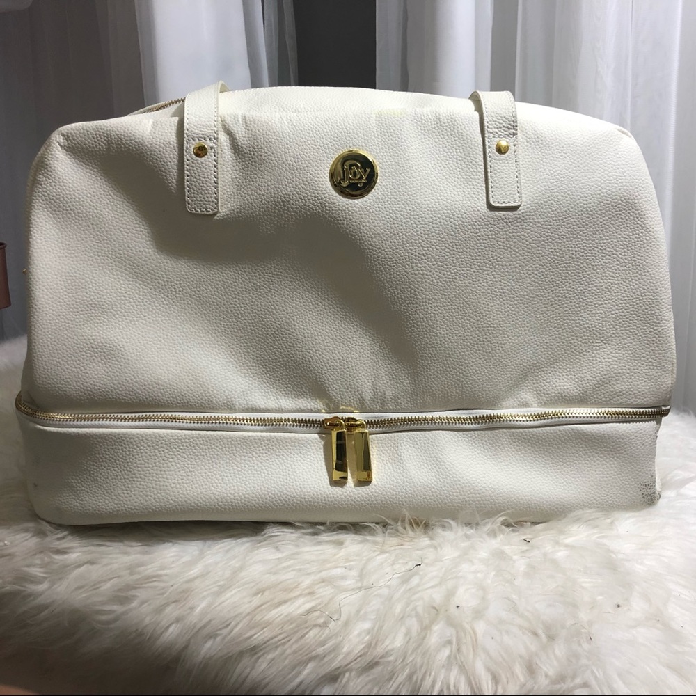 Joy Mangano Leather Duffle Bag